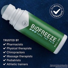 Biofreeze Roll-On Pain-Relieving Gel 3 FL OZ, Green (Pack Of 2) Topical Pain Rel