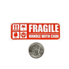 1000 PCS 1″x3″ FRAGILE HANDLE WITH CARE Stickers Labels Easy Peel & Apply New