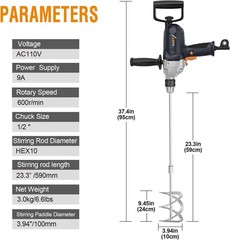 Corded Mixing Drill Machine with Spade Handle