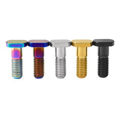 M8x23mm T Bolt Square Head Titanium Ti Screw Pitch 1.25mm For Bicycle Motorcycle