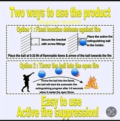 12 Pc Self Deploying Fire Extinguisher Ball 5 Class Residential/Commercial/ Auto
