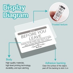 Help Keep Toilet Sink Clean, Clean Up Before You Leave Bathroom Rules Sign St…
