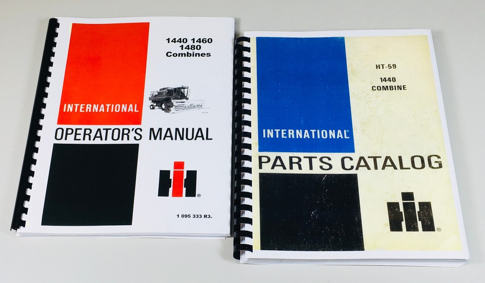 Lot International 1440 Combine Operators Parts Manuals Owners Catalog Book
