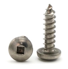 #8 Sheet Metal Screws – 316 Stainless Steel Square Drive Pan Head – Select Size