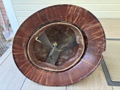 Vintage 1930s – 1940s MSA Skullgard Fiberglass Full Brim Hard Hat w/Lamp