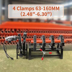 HDPE PP PE Butt Fusion Welding Machine Manual Piping Pipe Fusion Welder 4 Clamps