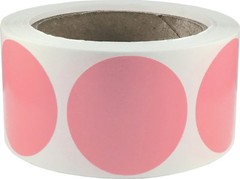 Circle Dot Stickers | 2″ Inches Round – 500 Pack | Pick One Color