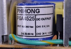 Input Voltage 90 VAC 264 VAC Dual Output 5 VDC + 24 VDC 45W Power Supply