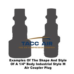 4 PC Industrial M style Air Compressor Quick Connect Coupler 1/4″ NPT Male Steel