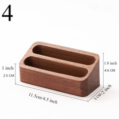 1pcs Wooden Large Capacity Business Card Box Desktop Card Holder Storage Supply