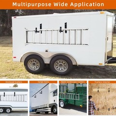 Side Mount Trailer Ladder Rack, Foldable Heavy Duty Steel Rack with Strap​​, …