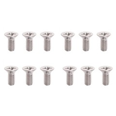 Riyhch 100 Pack 12-24 x 1/2″ Silver Flat Head Machine 0.5 inches,