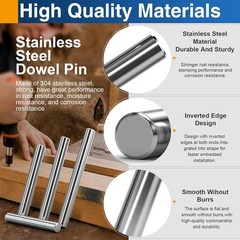 M3 x 30mm Stainless Steel Dowel Pins 50PCS Precision Alignment Pins 3mm