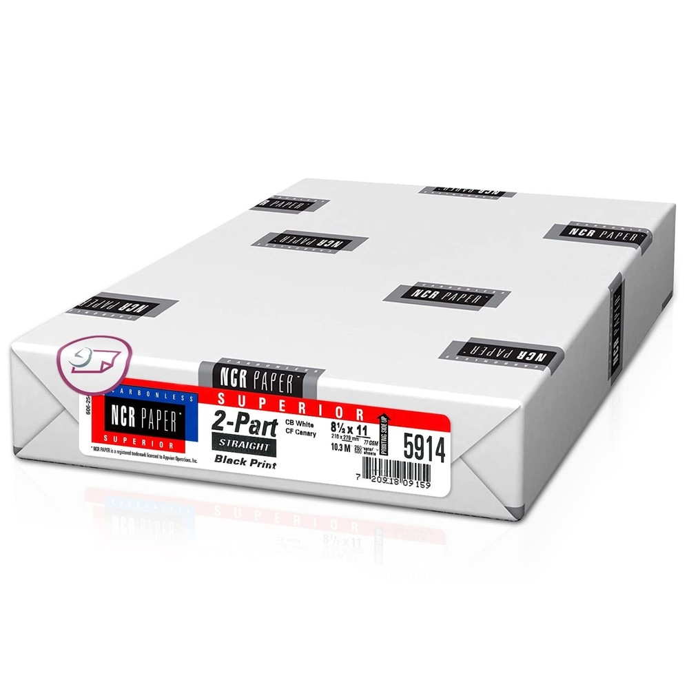 – Superior Carbon-less NCR, Pre Collated Paper, 500 Sheets Per Pack