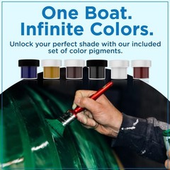 White Gel Coat with Wax & MEKP Catalyst, 6 Color Tints, Fiberglass Repair Kit (1