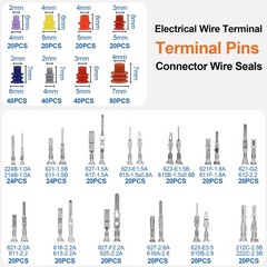 567PCS Automotive Electrical Connector Pins 26 Type W/ 18 Terminal Removal Tools