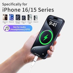 5 Pack USB C to Lightning Charge Adapter for iPhone 16 15, Lightning to USB C