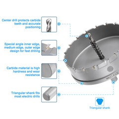 Metal Hole Saw Carbide Cutter 115mm / 4-1/2″ Dia for Stainless Steel Metal