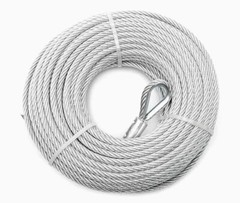 1/4″ x 100ft long wire rope, Galvanized finish, breaking load 7000lbs,7×19 cable