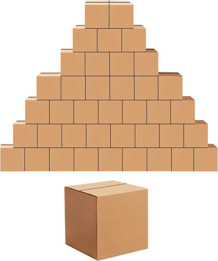 40 Pack 6X6X6 Inches Shipping Boxes Small Cardboard Boxes for Packing, Moving, M