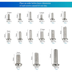 750 PCS Small Metric Screws Assortment Kit Phillips Pan Head Watches Cell Phone