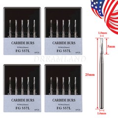 Burr Dental Surgical Burs 557L Long 25mm Carbide Bur High Speed FG SURG FGOS SL