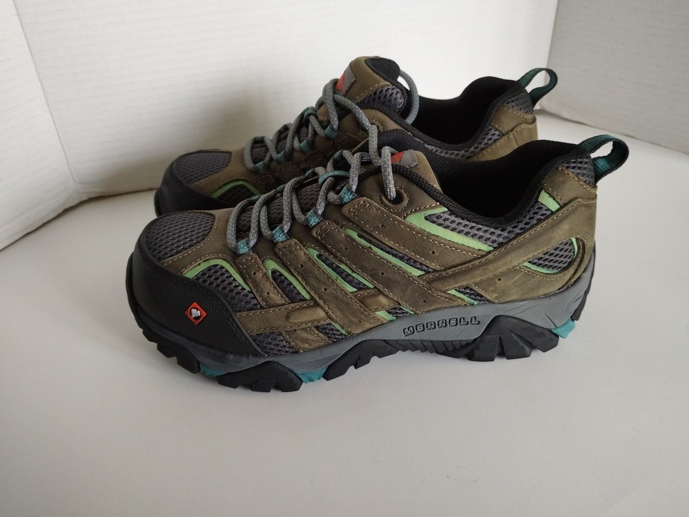 Merrel Moab Vertex Vent Shoe Composite Toe Brown/ Pewter Women’s Sz 8M