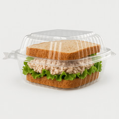 Dart C53PST1 5.3″ ClearSeal Hinged Clamshell Container – 13.8oz – Case of 500
