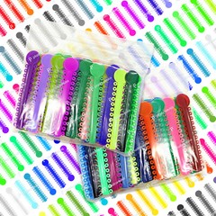 2080 Dental Ligature Rubber Ties Bands Braces Orthodontic Elastic Colored 2 Bags
