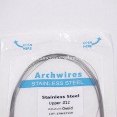 10 Pack Orthodontic Dental Stainless Steel Arch Wires Round Ovoid Form 012 Upper