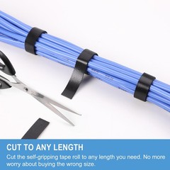 1 in x 60 ft Hook and Loop Roll | Double-Sided Strips, Self-Gripping Straps |…