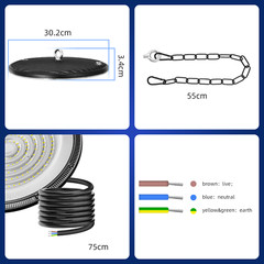 10 Pack 300W Led UFO High Bay Light 300 Watts Commercial Factory Warehouse Light