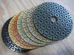 5 Inch Hexagonal Honeycomb Diamond Polishing Pads Wet/Dry for Granite Marble