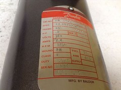 Danfoss PN3427 DC Motor 1/2 0.5 HP 1750 RPM 56C 180 V TENV PN 3427
