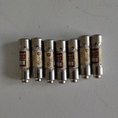 Bussmann KTK-R-6 Class CC Fuse Lot of 7 Mixed Industrial Cartridge Fuses Surplus