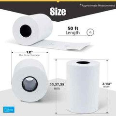 2 1/4 x 50 thermal paper 50 rolls VeriFone VX680 VX520 Thermal Receipt Paper