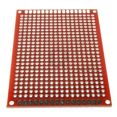 5cm x 7cm Red PCB Printed Circuit Board, 5 Pack, 432 Holes, 32 Pads