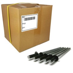 Aluminum Pop Rivets #4-4, 1/8″ x 1/4″ Grip Black Blind Rivet Bulk Box 10,000pcs