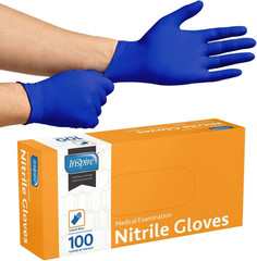 Cobalt Blue Nitrile Disposable Gloves | 4.5 Nitrile Safety Medical Exam Cooking