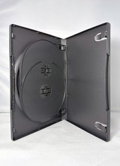 50 pack 14mm 3 Disc Triple CD DVD Black Case with Tray – BRAND NEW