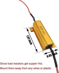 Prevent LED Hyper Flash with 50W Load Resistors – Compact & Easy Installation