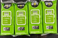 Great Stuff Bamboo Work Wipes Heavy Duty 4PACK . Large Size, 30 Wipes Per Pack