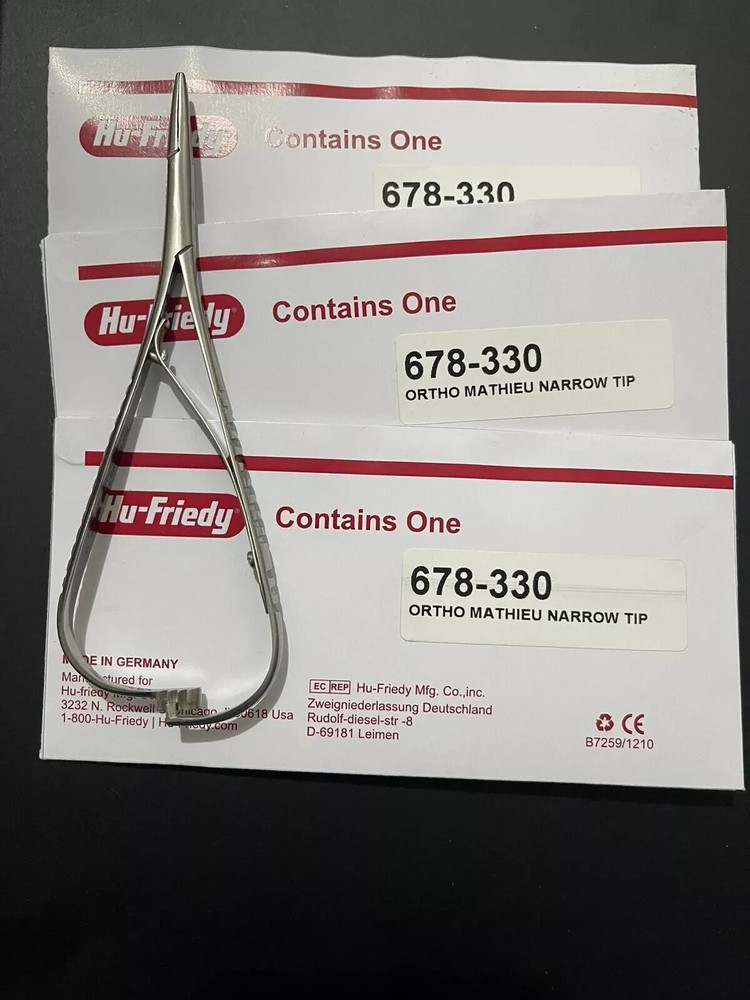 Lot of 6Pcs HU FRIEDY Mathieu Narrow Tip Orthodontic Plier | 678-330