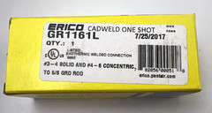 Erico Cadweld One Shot GT1161L #3-4 Solid -6 Concentric To 5/8 Grd Rod