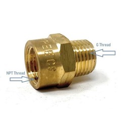 G Thread (Metric BSPP) Male to NPT Female Adapter – Lead-Free (1/4″ x 1/4″)