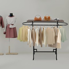 Clothing Display Stand, Clothing Rack, Commercial Clothes Hanging Rack Black