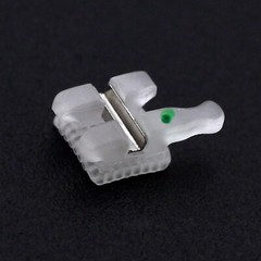 Orthodontic Ceramic Brackets w/Metal Slot 022 018 Roth MBT 3 Hook Braces Clarity