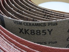VSM Abrasives 315145 3×132″ 60 Grit Ceramic Abrasive Polyester Cloth Belt QTY 10