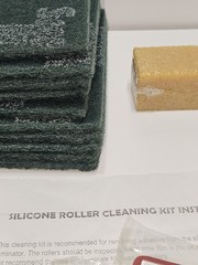 Laminator Silicone Roller Cleaning Kit 10 Pads 5 Tack Cloths 2 Cutters 1 Eraser