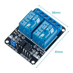 2-Channel 5V SPDT Relay Module Optocoupler Isolated 250V/10A Arduino ESP32 Pi
